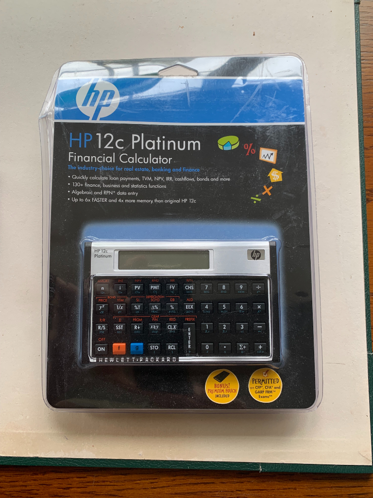 Hewlett Packard 12c Platinum Financial Calculator