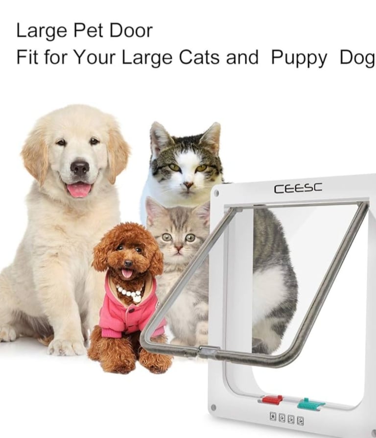 image for NEW LARGE CEESC CAT/SMALL DOG DOOR FLAP CATFLAP