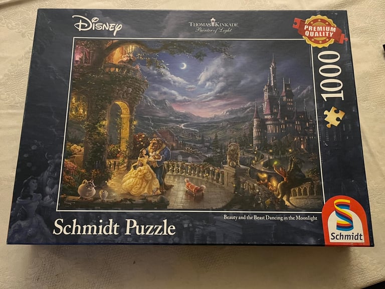 Schmidt Thomas Kinkade Disney Beauty and the Beast Puzzle 1000 Piece ...