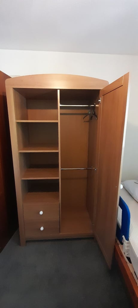 Cot - changing table - wardrobe