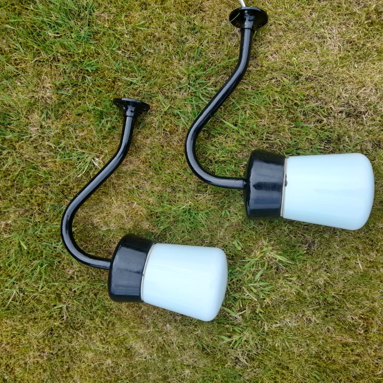 Pair of Coughtrie Vintage Swan Neck Lamps