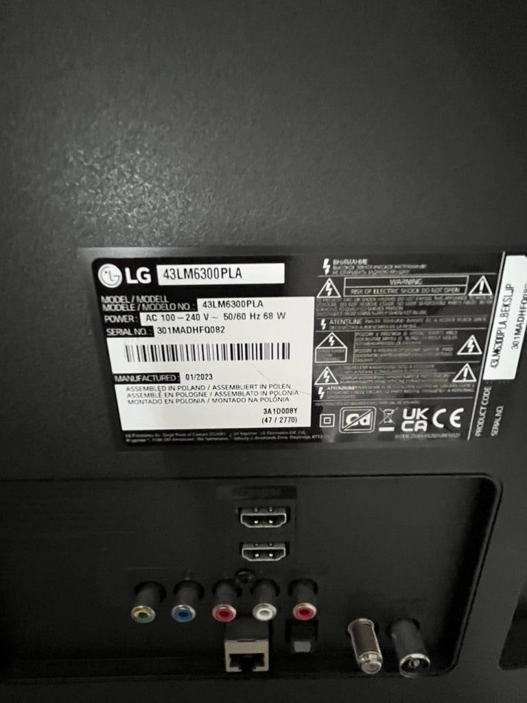 43 inch LG tv 