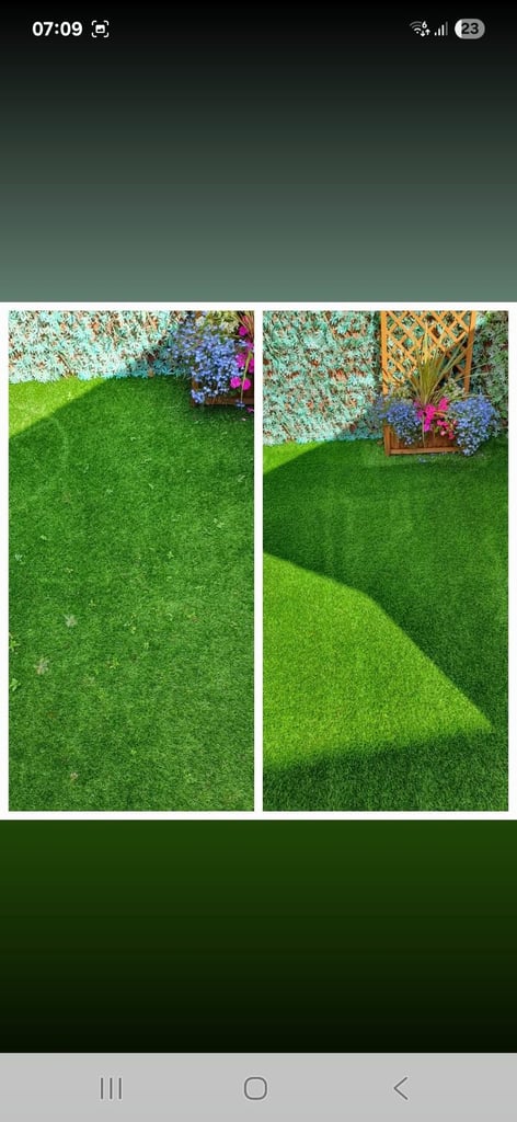 Hyundai artificial grass sweeper. 