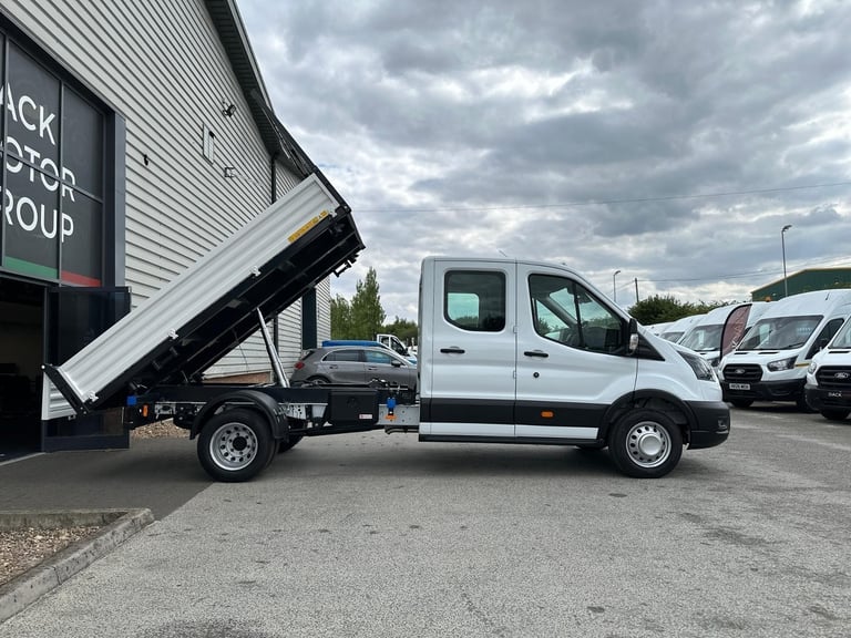 75 Reg, Ford Transit L3 Double Cab Steel Tipper, Tow Bar