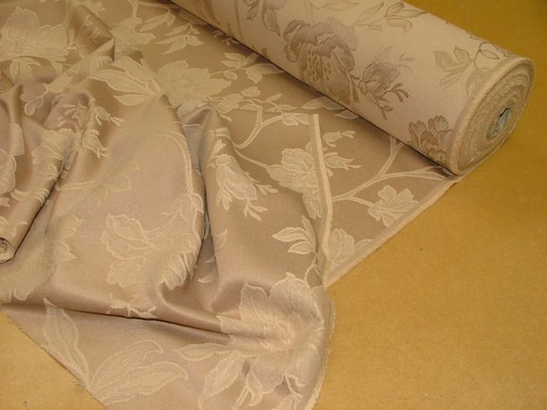 image for JACQUARD Taupe FABRIC FOR  UPHOLSTERY,CURTAIN        
