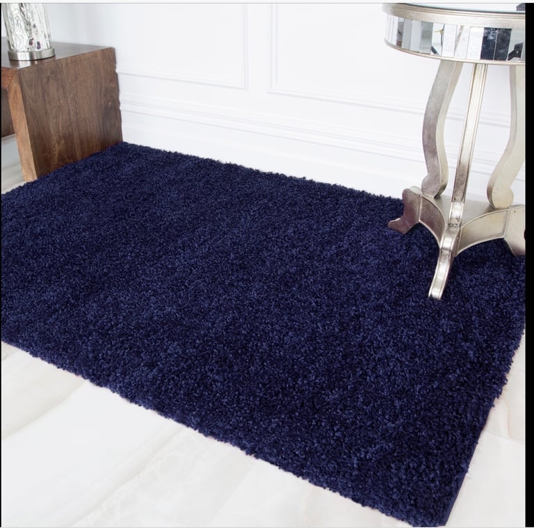 image for Brand new shaggy blue thick rug size 120 cm x 170 cm