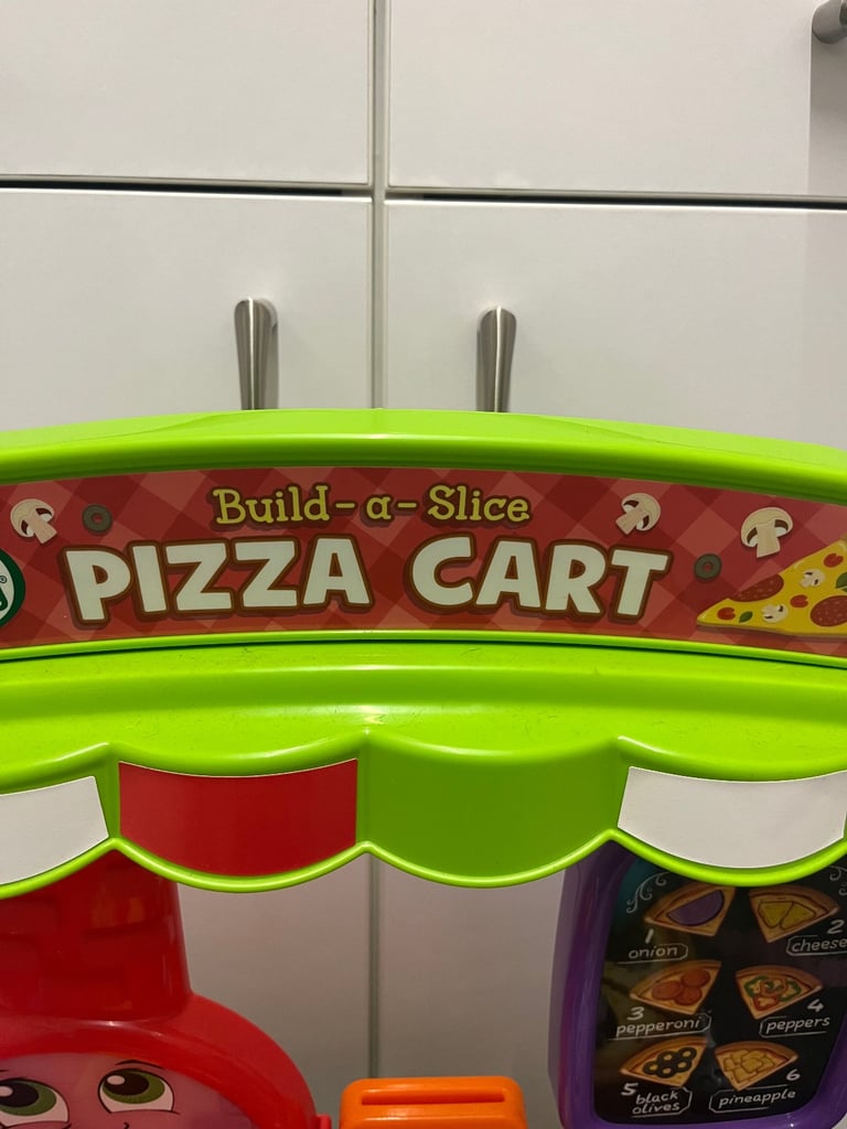 LeapFrog Build a Slice Pizza Cart Pretend Food Toddler Toy Music & songs Learn