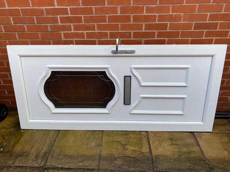 Wood grain on white Double Glazing door