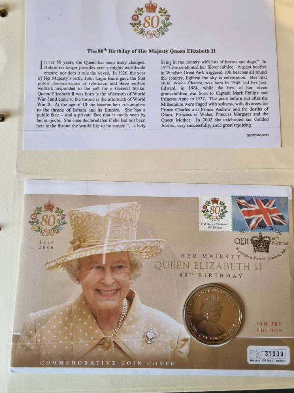 Queen Elizabeth 80th Birthday Coin & Stamp Cover