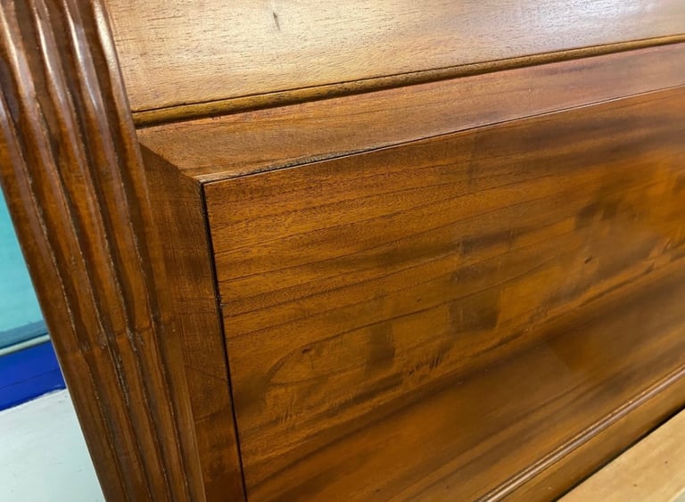 Solid Teak King Size Sleigh Bed