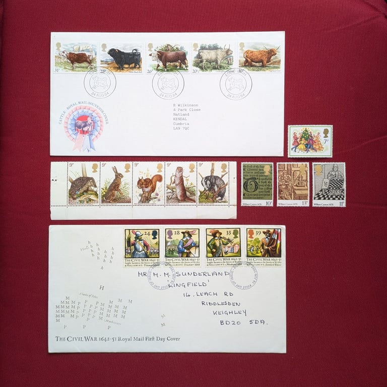 2x First Day Covers PLUS 86p MINT collectible stamps - sorry no coins in this advert
