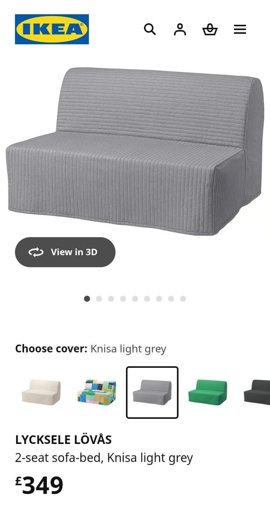 IKEA SOFA BED WITH MATTRESS AND COVER (GREAT CONDITION) 