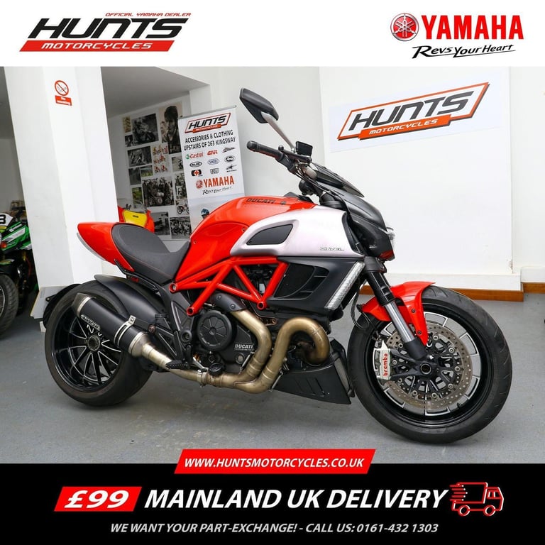 2012, '12 reg. Ducati Diavel ABS. Flyscreen, Arrow Pipe. Superb Value £6,995