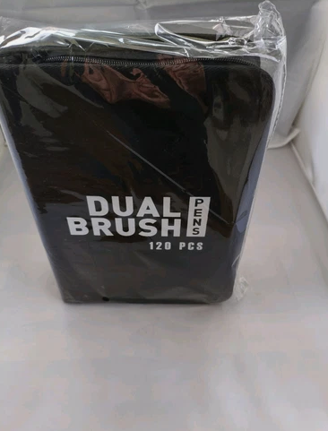 120 Dual Tip Colouring Pens Brush Pens Felt Tip New Bagged