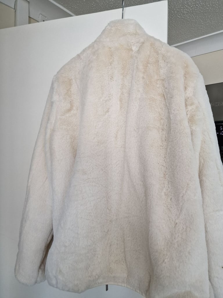 ladies cream fur jacket