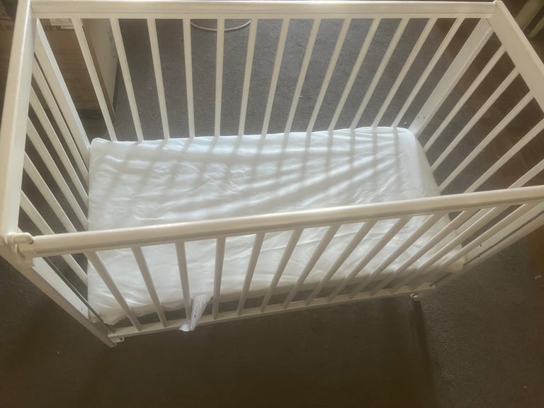 Space saver cot with mattress 