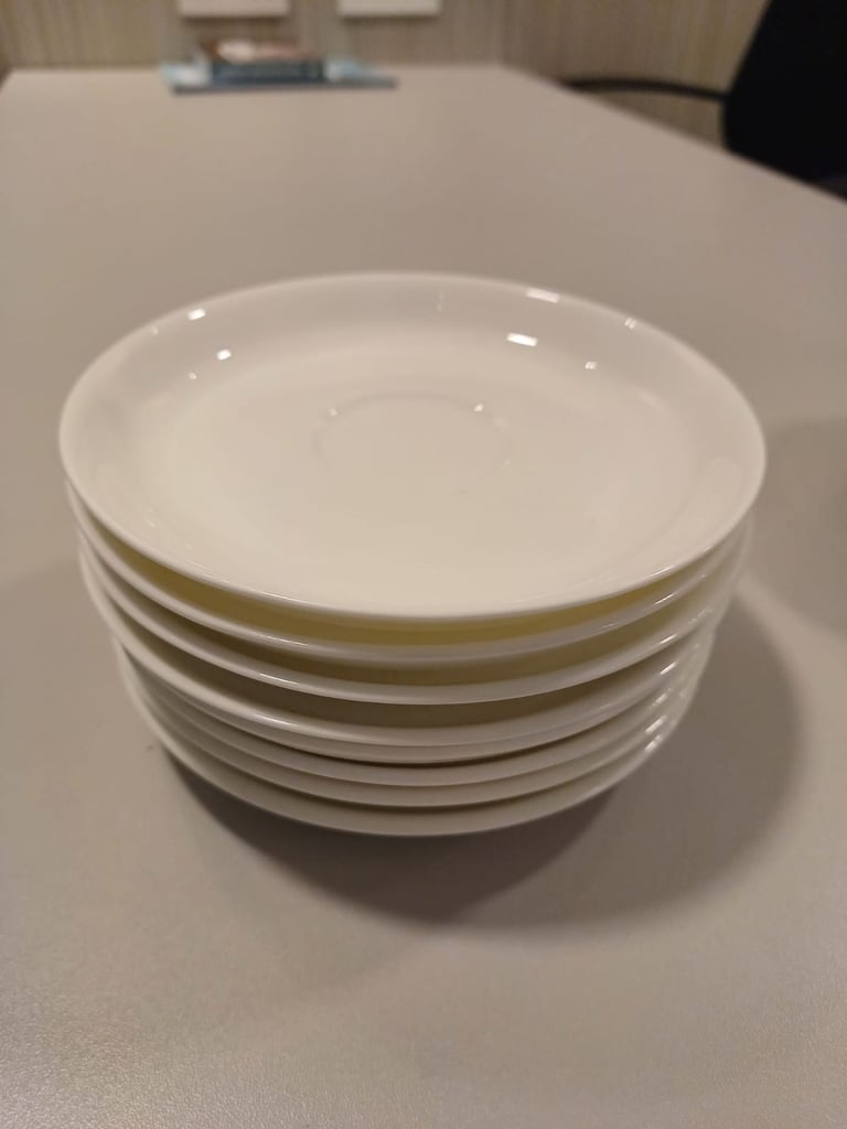 John Lewis - White Tea Set - Plates Cups 