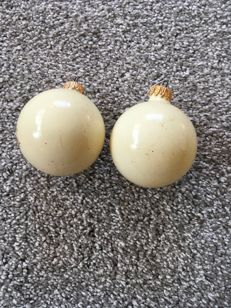 Vintage glass baubles. 