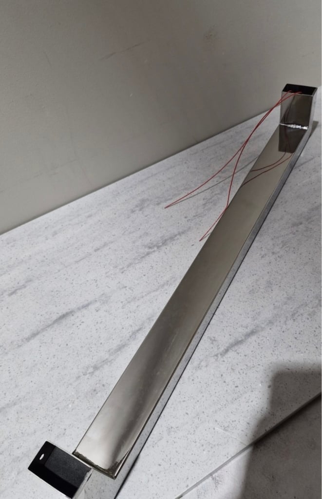 Saneux Tempus Dry Electric Heated Towel Rail 600mm - Chrome TE-7212