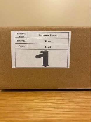 image for Brand new black square bathroom sink mixer tap