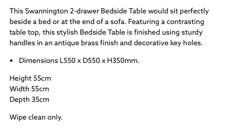 Laura Ashley bedside table 