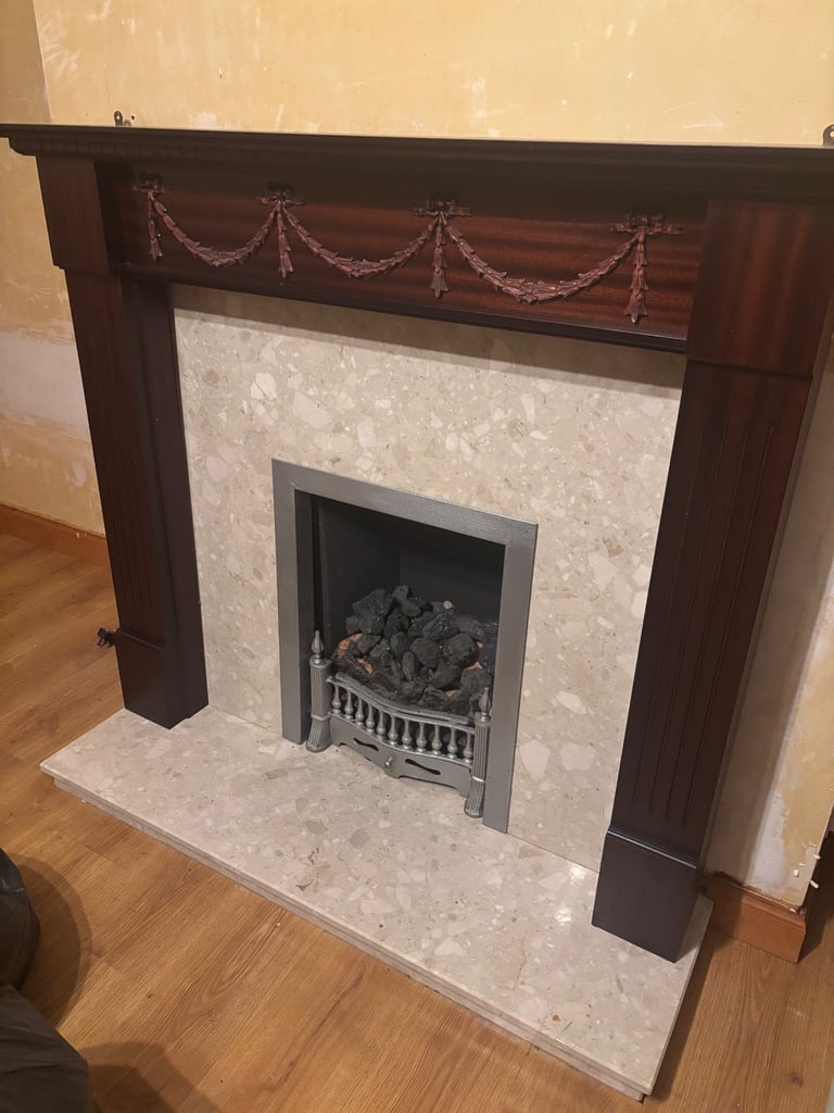 Free to uplift Marble Fire Place and optional surround