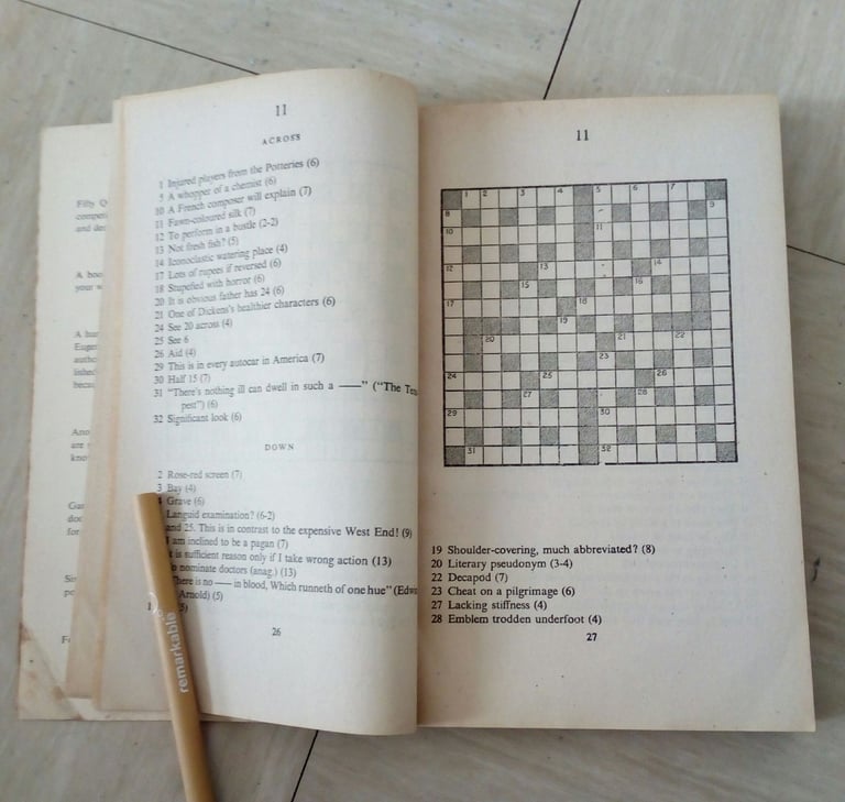 1948 MANCHESTER GUARDIAN SECOND CROSSWORD PUZZLE BOOK *FIRST EDITION VINTAGE PENGUIN BOOK