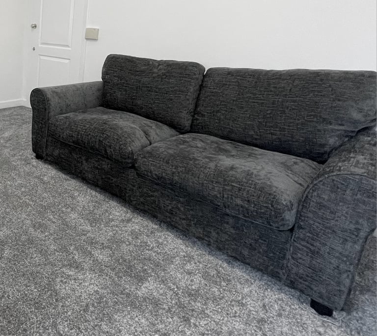 image for Sofa Bed - 2 seater couch with pull out double bed - Grey.
