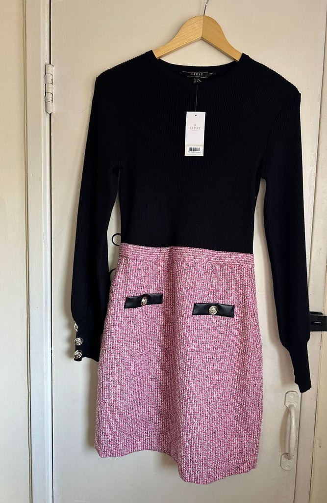 New Lipsy Women's 2 in 1 knitted dress with tag - size 10