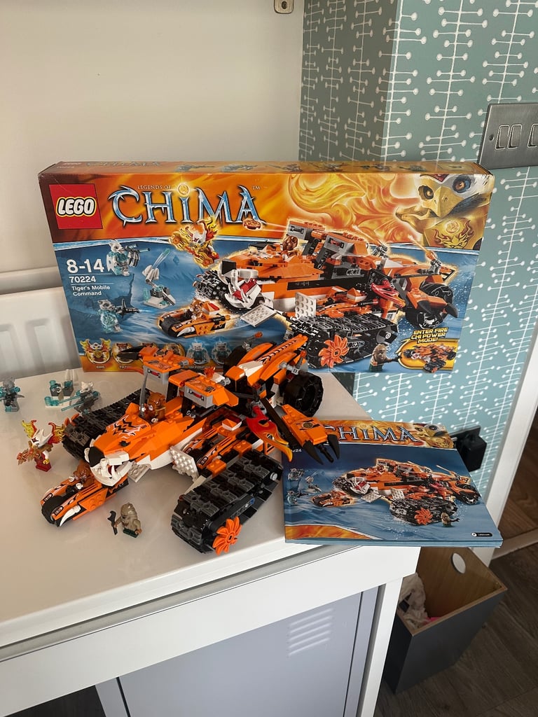 image for Retired LEGO CHIMA Tiger's Mobile Command #70224 Set - Built, But Complete With Box And Instructions