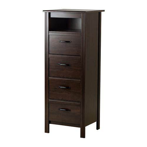 BRUSALI Chest of drawers with 4 drawers - brown
