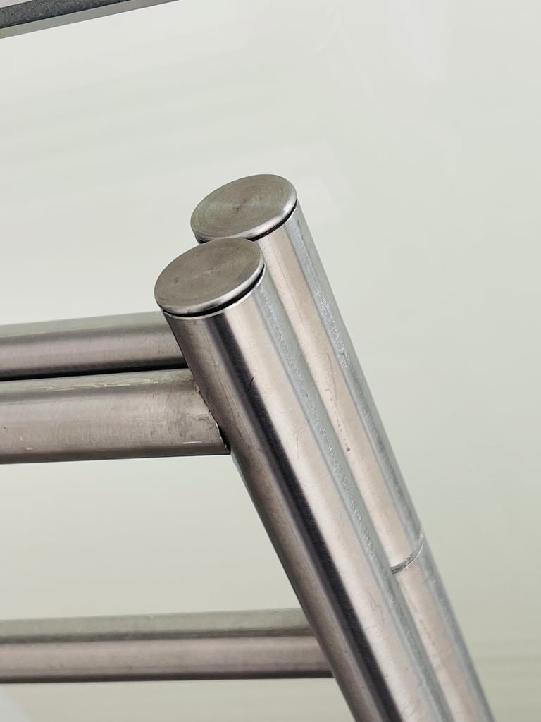 Two IKEA stainless steel clothes stands, organisers 