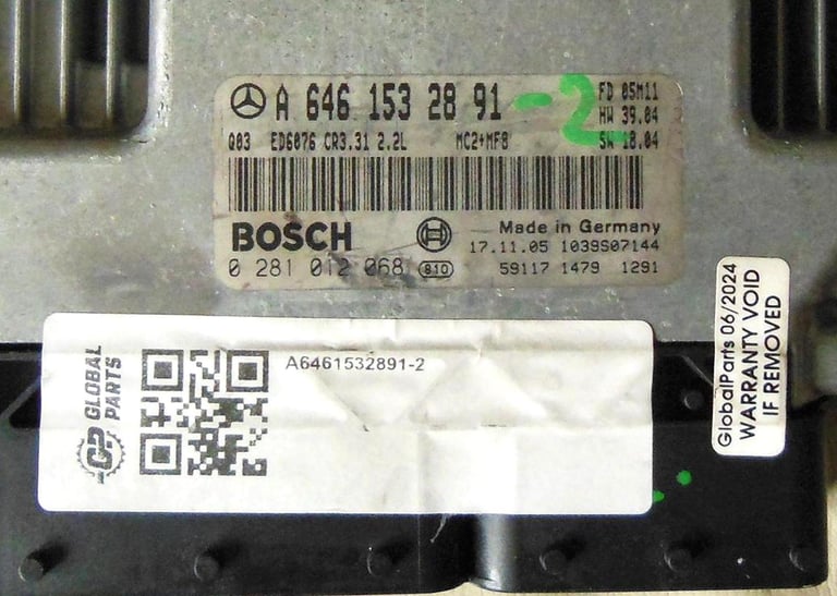 Mercedes Vito ECU, Bosch A646 153 28 91. Tested and working.