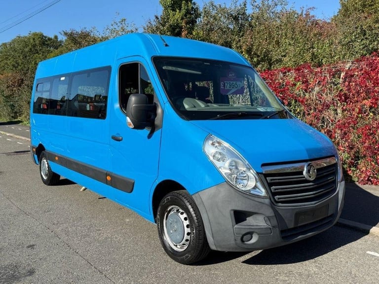 2013 13 VAUXHALL MOVANO 2.3 CDTI 3500 125BHP TECSHIFT/AUTO 17 SEATER LWB L3 H2 M