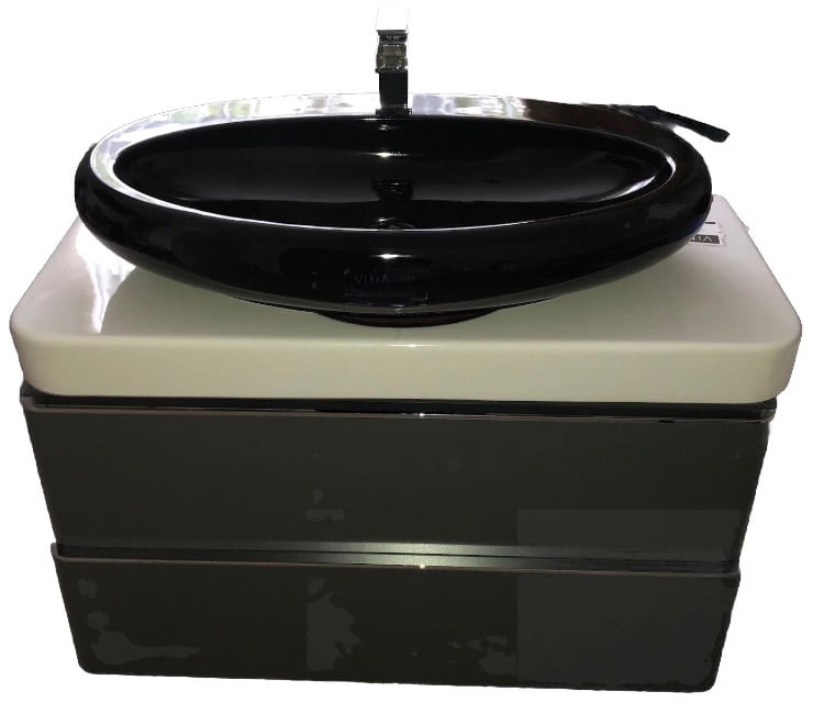 VitrA Black Basin, Countertop & Wall Hung Unit Sink Bathroom Designer 