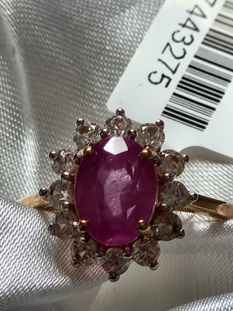 9CT GOLD RING SIZE O SAPPHIRE 9CT GOLD RING SIZE O 9X7 IIAKAKA PINK SAPPHIRE SIZE O BRAND NEW