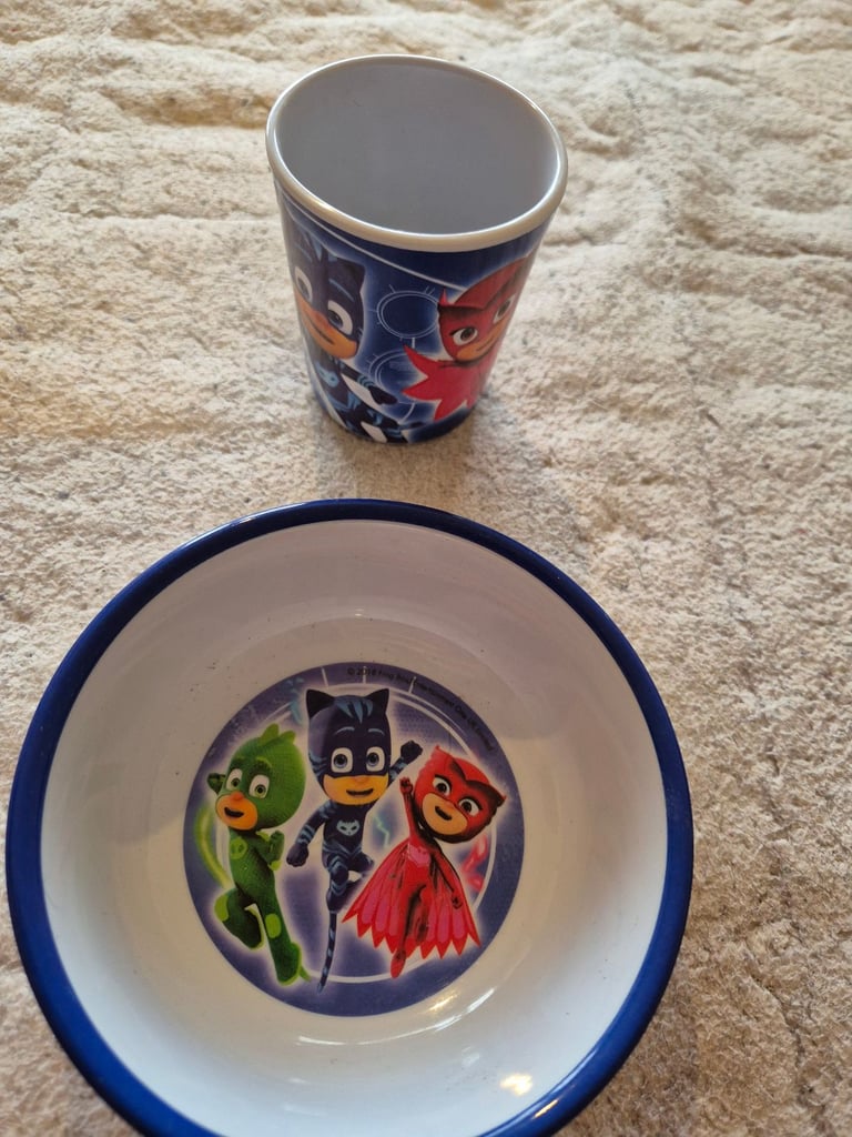 image for PJ mask plastic bowl and cup 