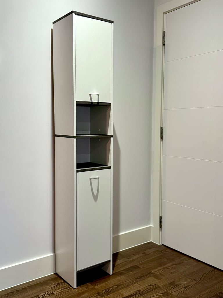 image for Alice Tallboy Bathroom Cabinet - White