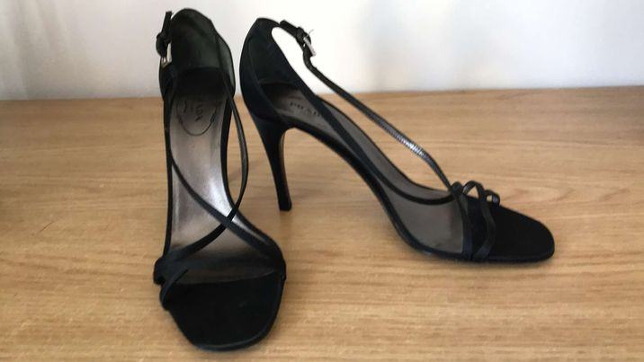 image for Prada black stiletto sandals size 5.5 