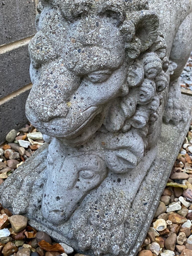 Pair of stone lions