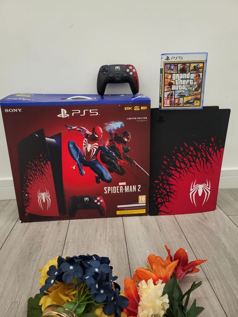 image for Ps5 disc spiderman edition With controller 