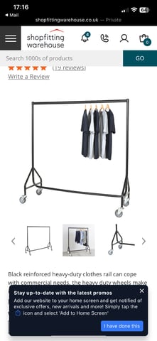 Clothes rail in Thetford, Norfolk Gumtree