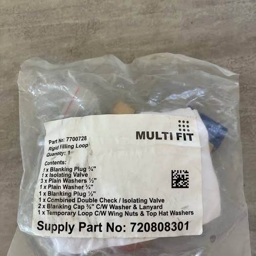 Multi fit rigid filling loop used by Baxi and some other Combi boiler manufactures-Part No-7700728