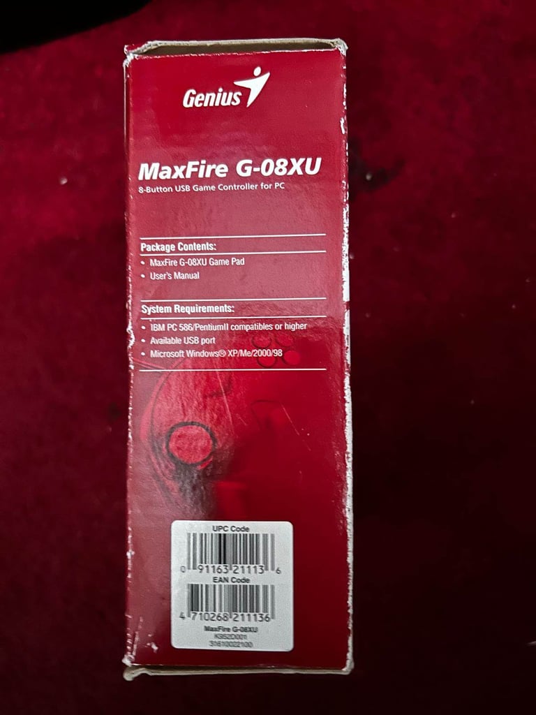 Brand New Genius MaxFire G-08XU 8 Button USB Game Controller For PC
