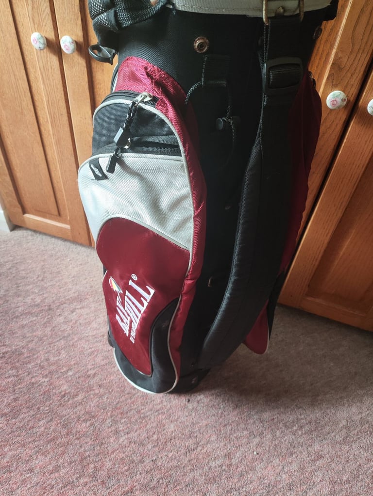 Bayhill (By Palmer), Black & Red Golf Bag with Dividers & Carry Strap - Exc Con
