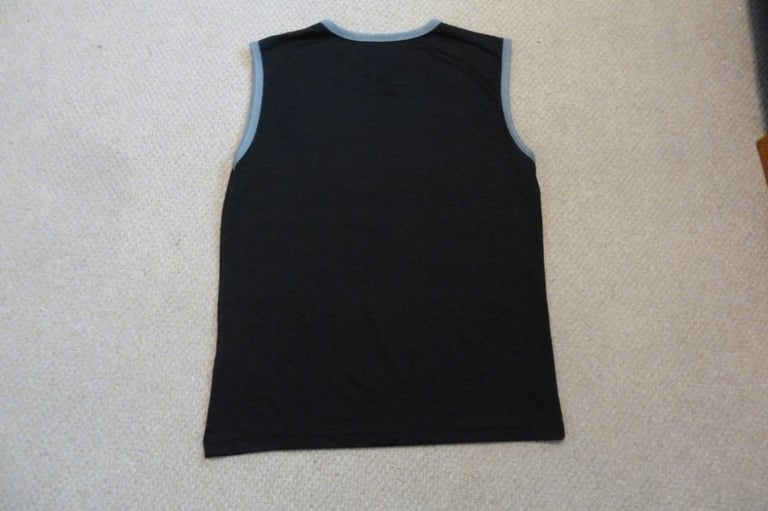 Men's Sleeveless Style Black Clubwear Top