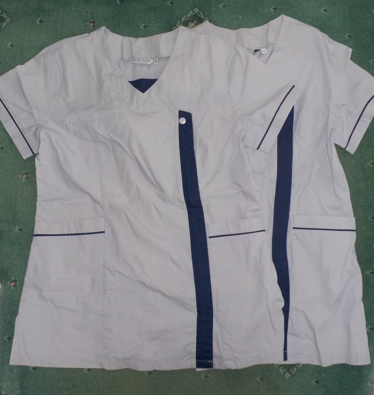 image for Ladies Tops Protective Work Clothing Grey And Blue Size 16