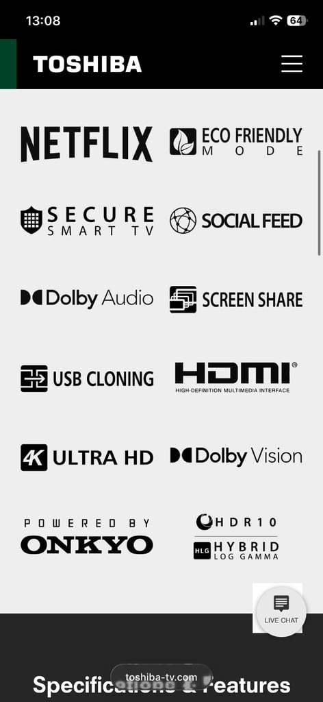 Toshiba 49-inch UHD Smart TV