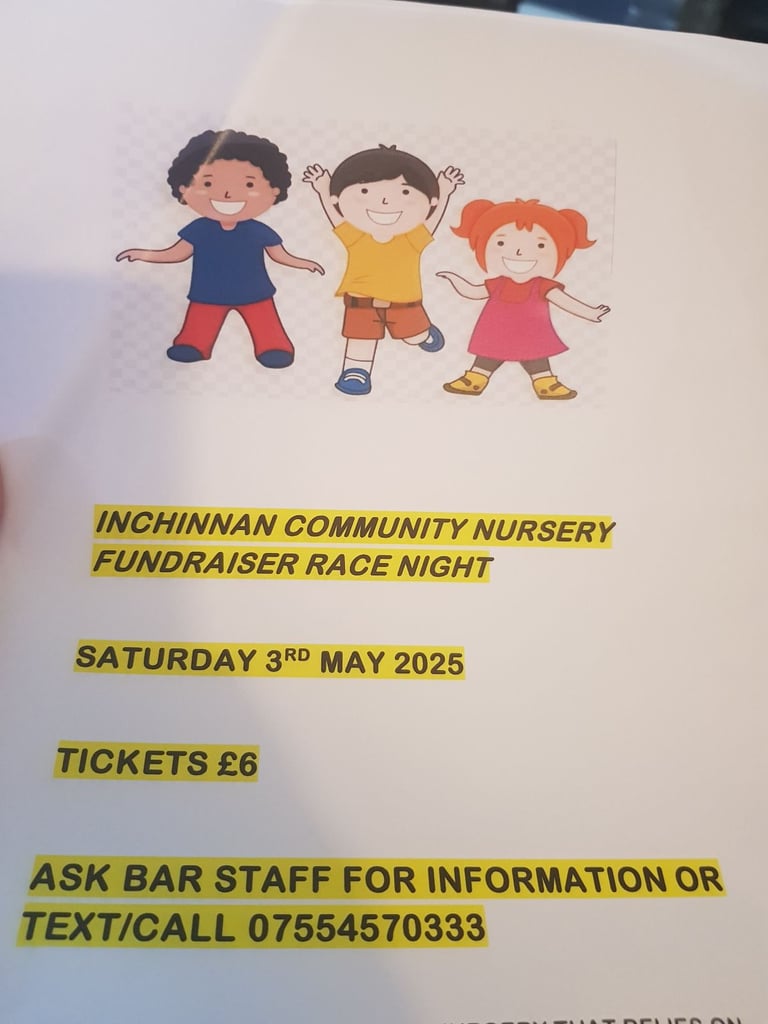 RACE NIGHT @ Inchinnan Social Club 3rd May