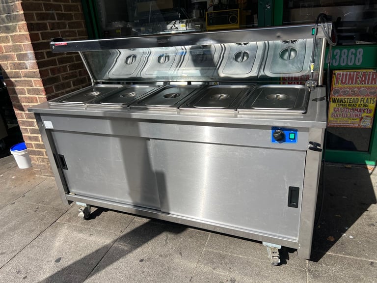 HOT FOOD SERVING BAIN MARIE CATERING COMMERCIAL KITCHEN EQUIPMENT FAST FOOD SHOP